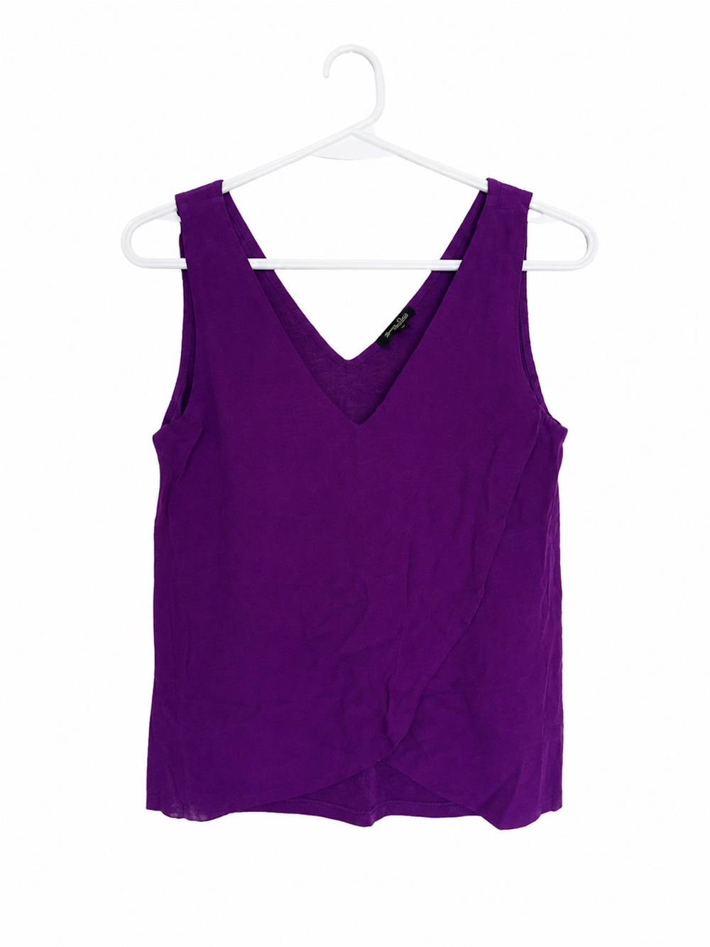 Massimo Dutti Purple Sleeveless Wrap Top | Women’s XS | Elegant & Chic